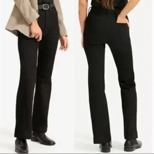 Everlane High Rise Flare Jeans in Black size 25 Regular